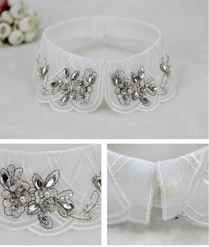 Beaded Lace Detachable Collar